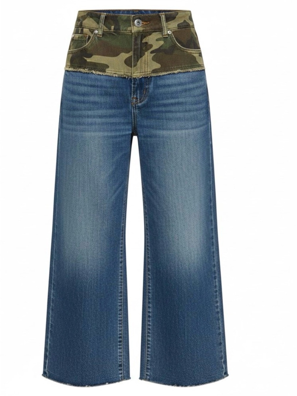 Woman's Bellbottom Jeans Size 32 with Camouflage Waistband